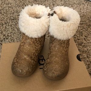 GUC Toddler Girl Ugg Jorie II Glitter Leopard Boots